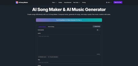 Screenshot of AI Music Maker