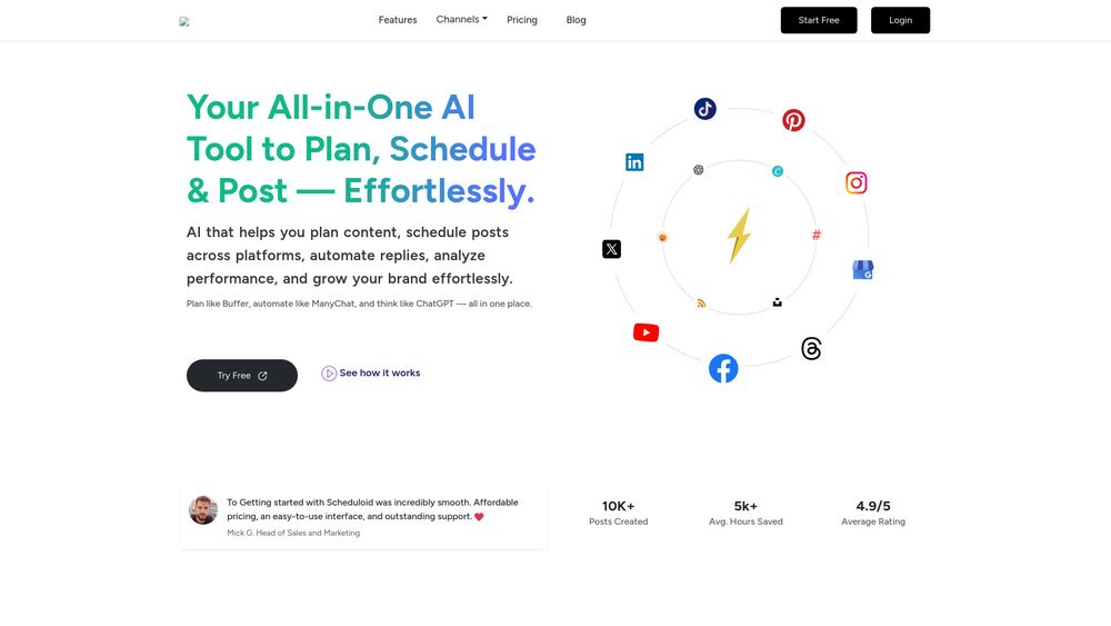 Screenshot of Scheduloid