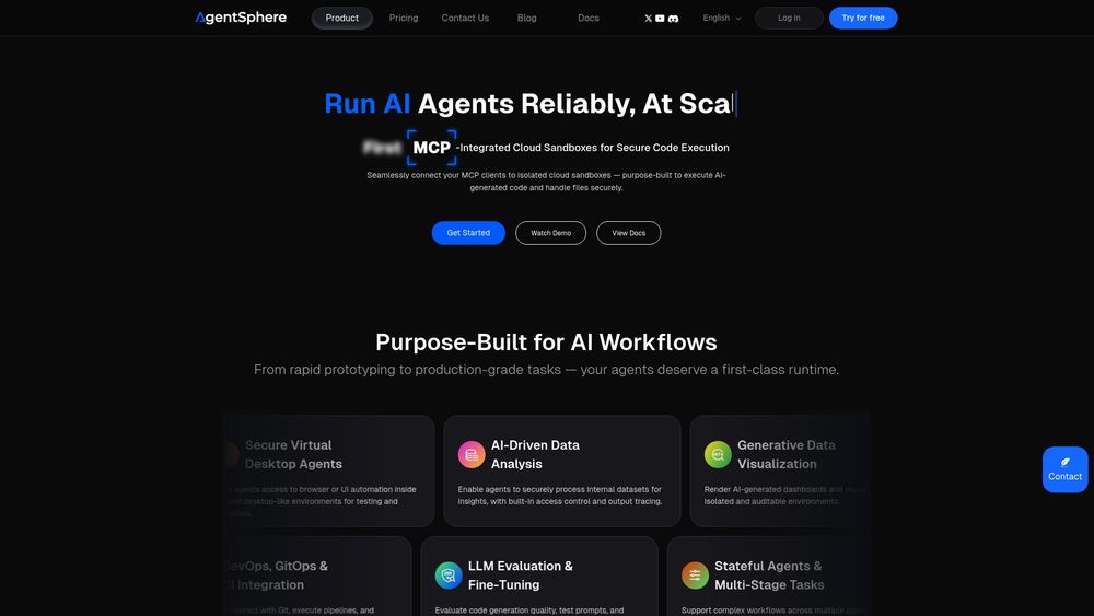 Screenshot of AgentSphere
