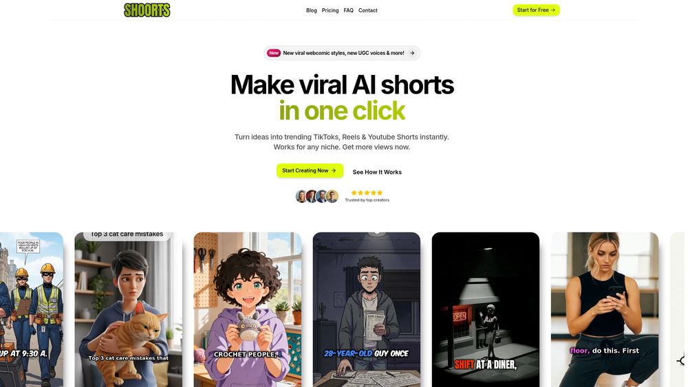 Screenshot of Shoorts