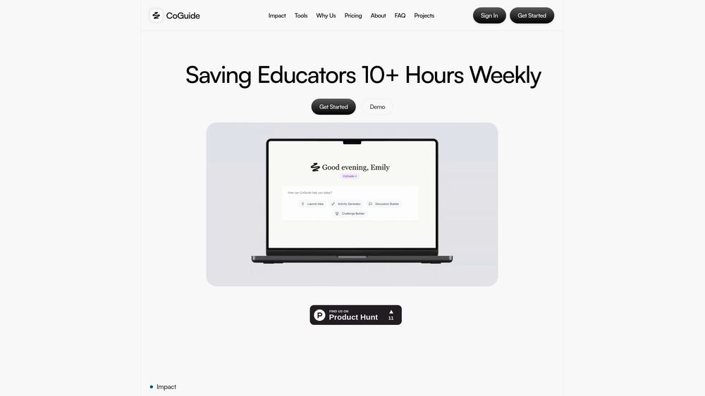 Screenshot of CoGuide