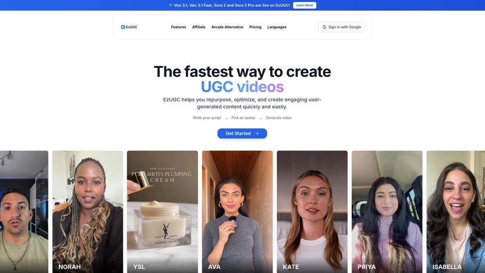 Screenshot of EzUGC Screenshot of EzUGC