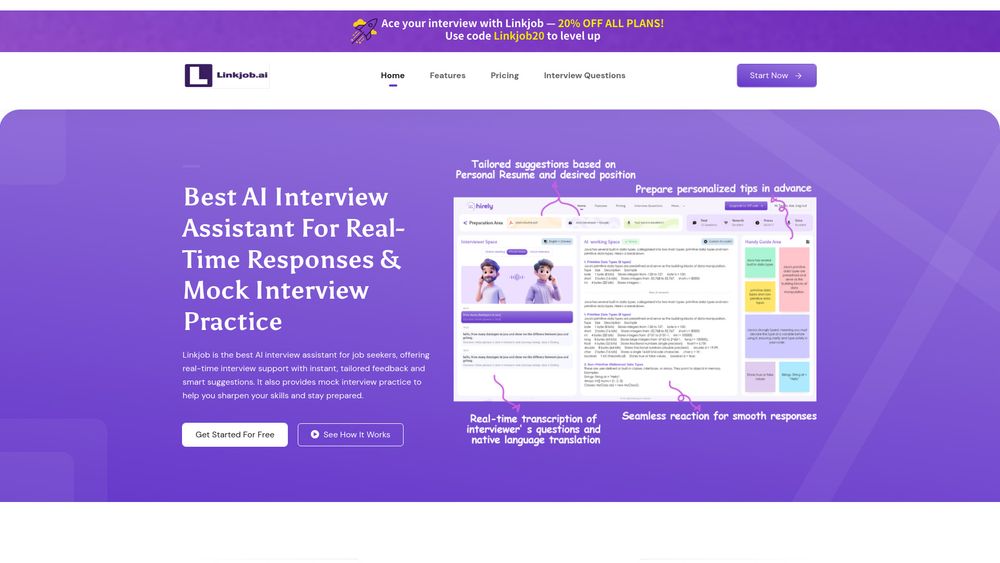 Screenshot of Linkjob.ai