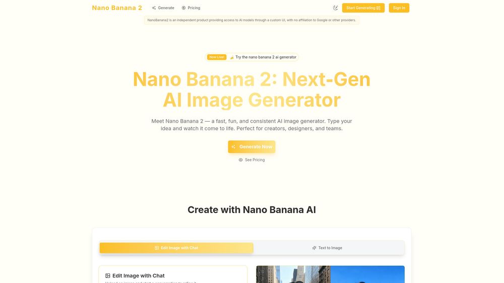 Screenshot of Nano Banana 2-