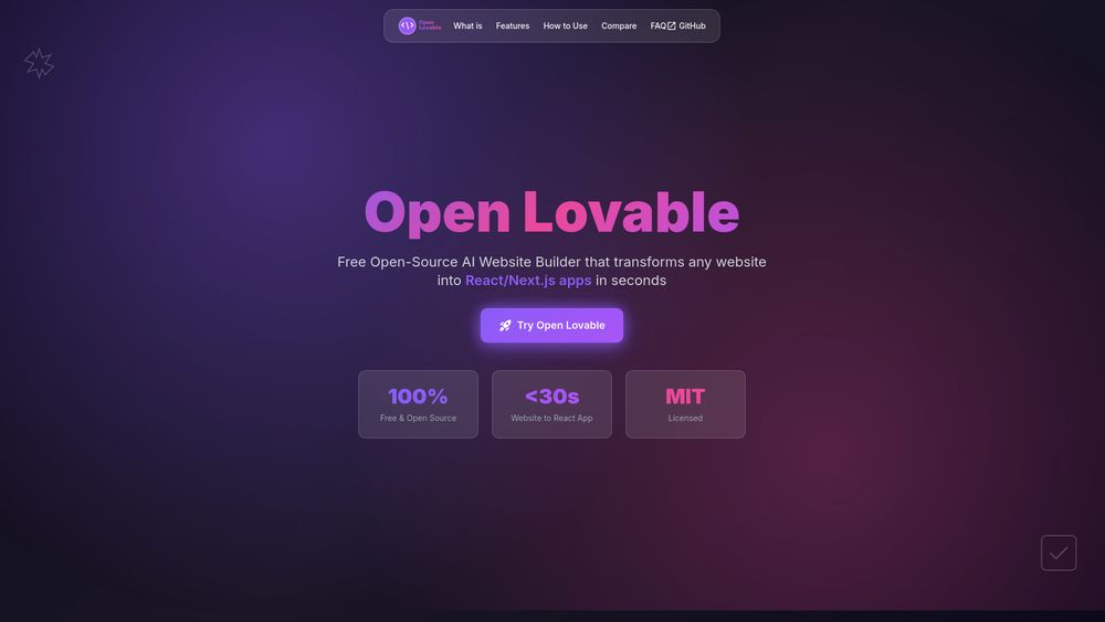 Screenshot of Open Lovable