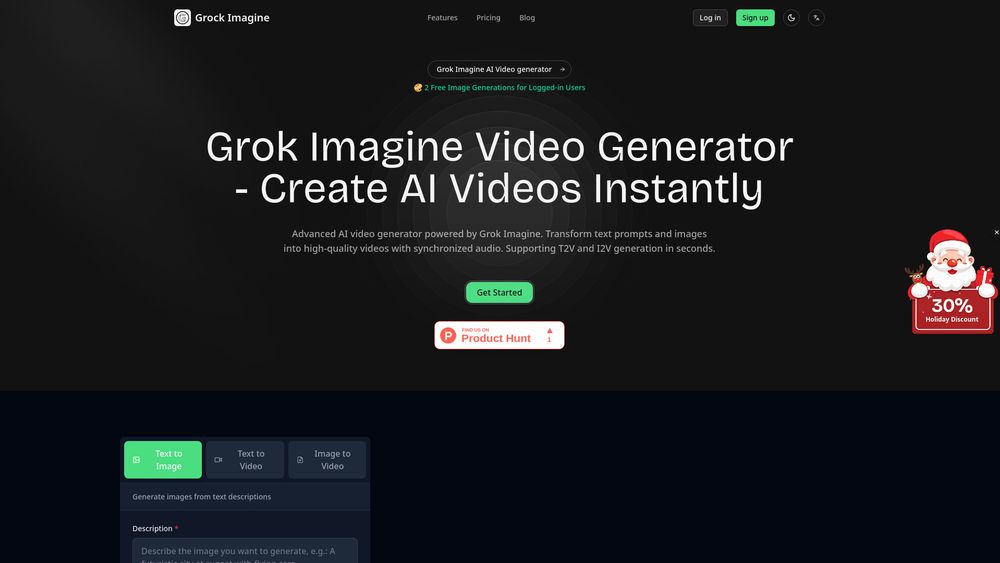 Screenshot of grockimagine.com