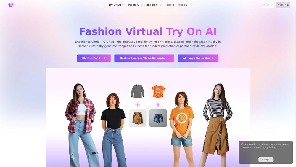 Screenshot of Virtual Try On AI