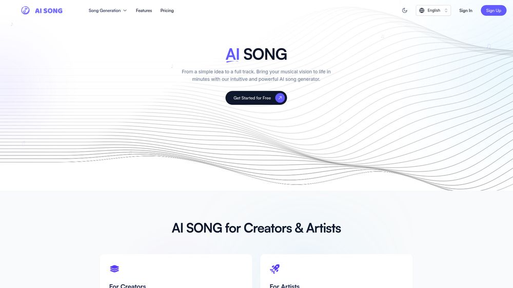 Screenshot of AI Song Online Free | AI Song Generator & AI Music generator