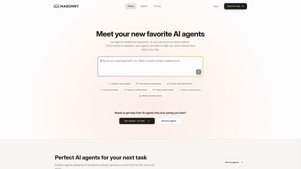 Screenshot of Masonry AI