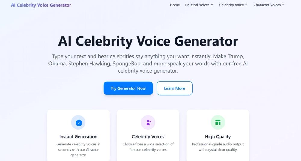 image of AI celebrity voice generator