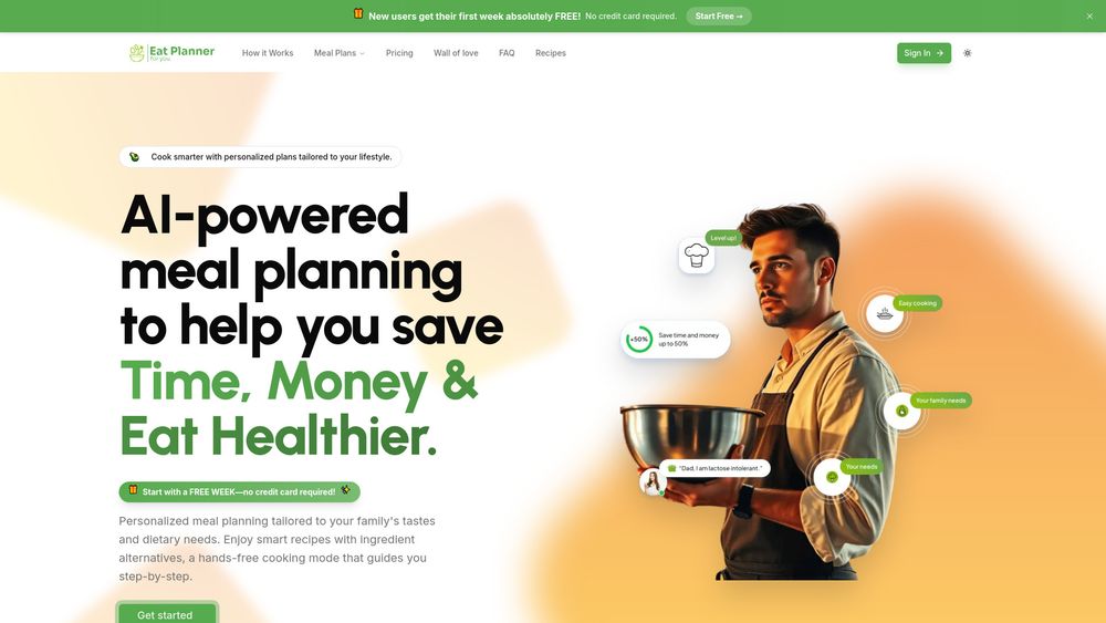 Screenshot of Eat Planner