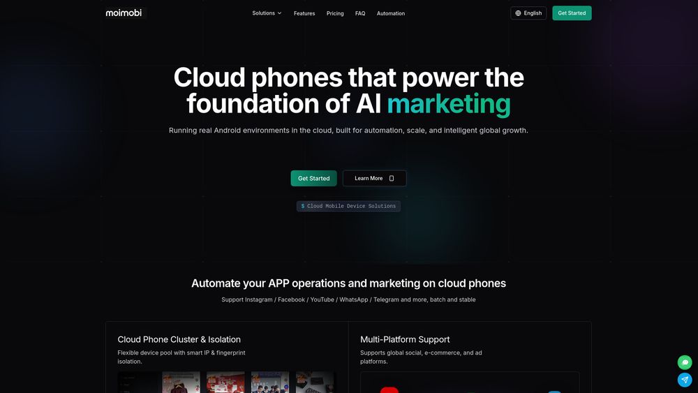 Screenshot of Moimobi