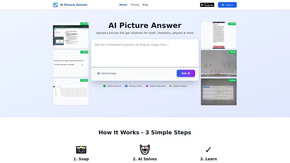 Screenshot of AI Homework Helper-