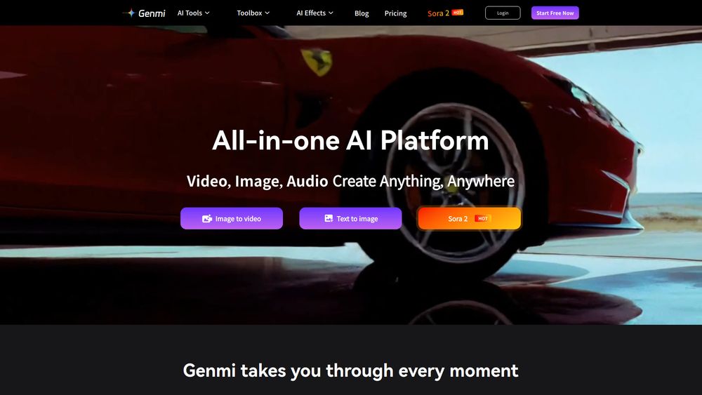 Screenshot of Genmi AI