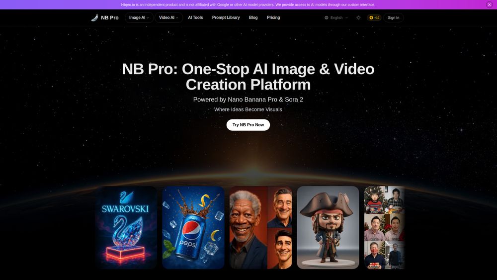 Screenshot of nbpro.io