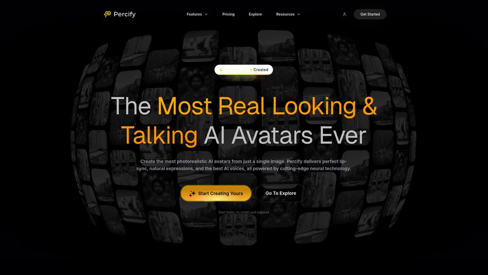 Screenshot of Percify