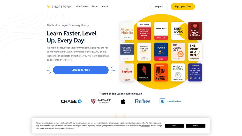 Screenshot of Shortform Screenshot of Shortform