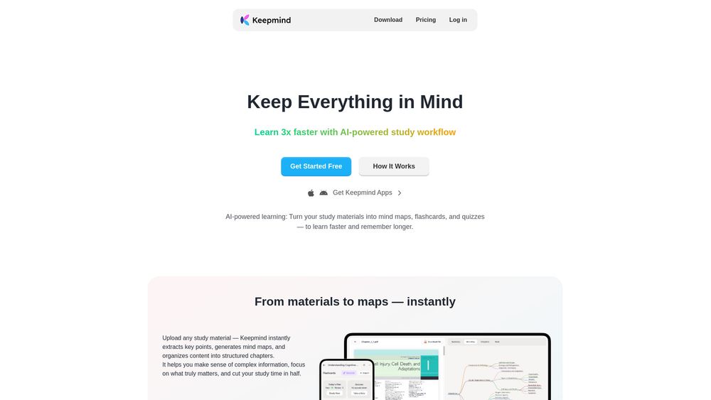 Screenshot of Keepmind