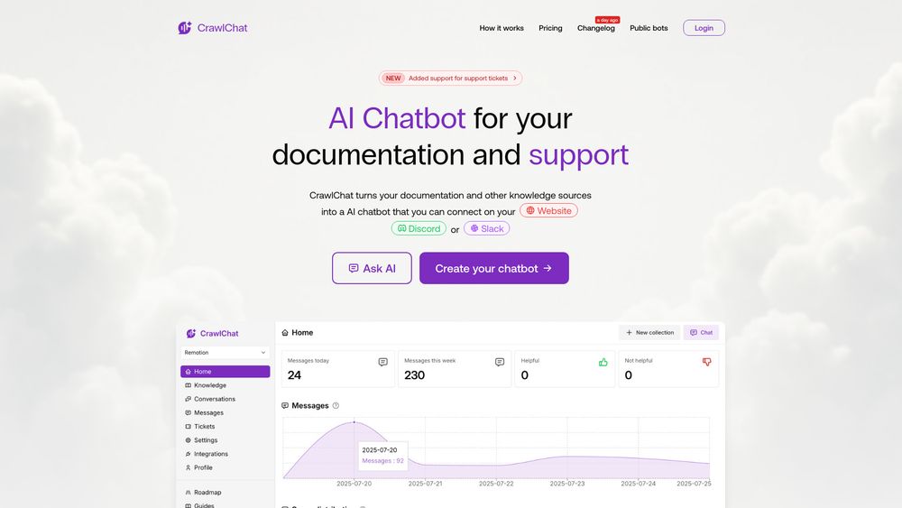 Screenshot of CrawlChat