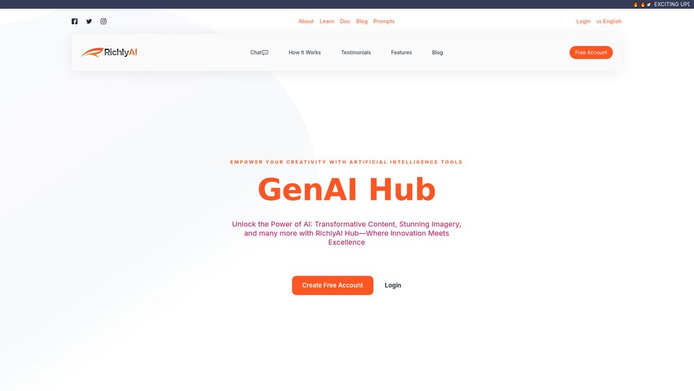 Screenshot of RichlyAI