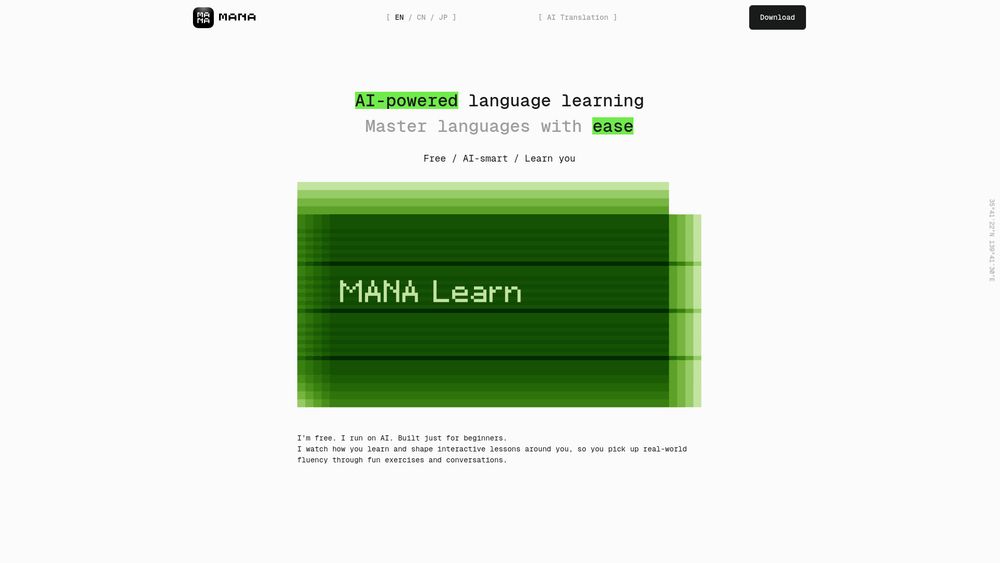 Screenshot of MANA Learn
