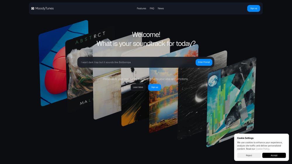 Screenshot of MoodyTunes