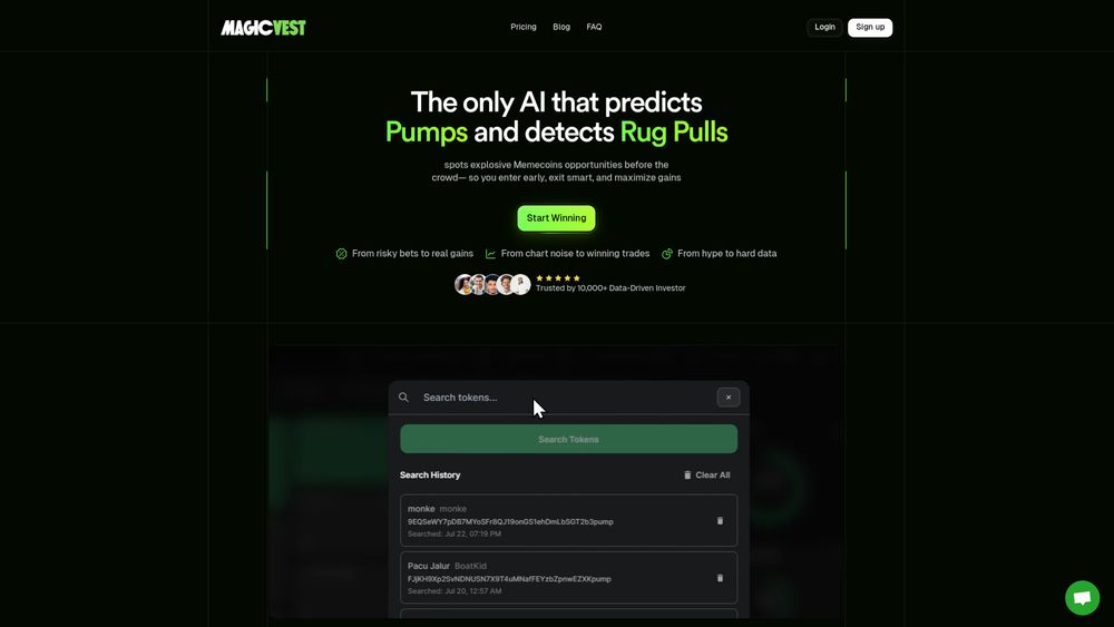 Screenshot of MagicVest