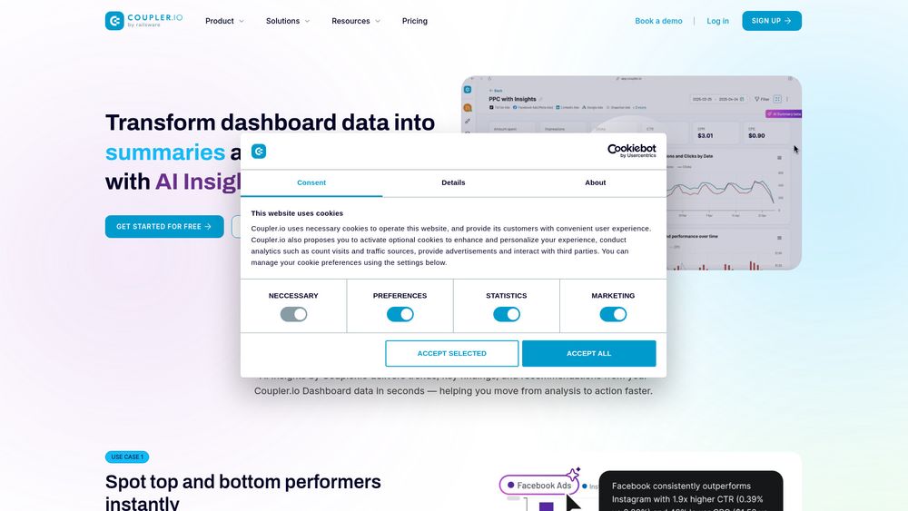 Screenshot of AI Insights by Coupler.io