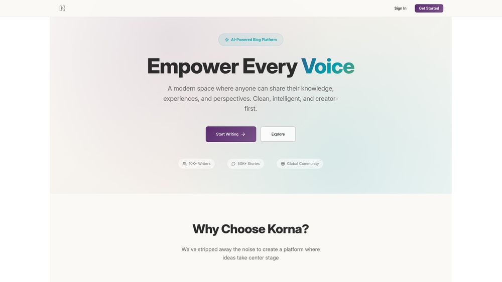 Screenshot of Korna