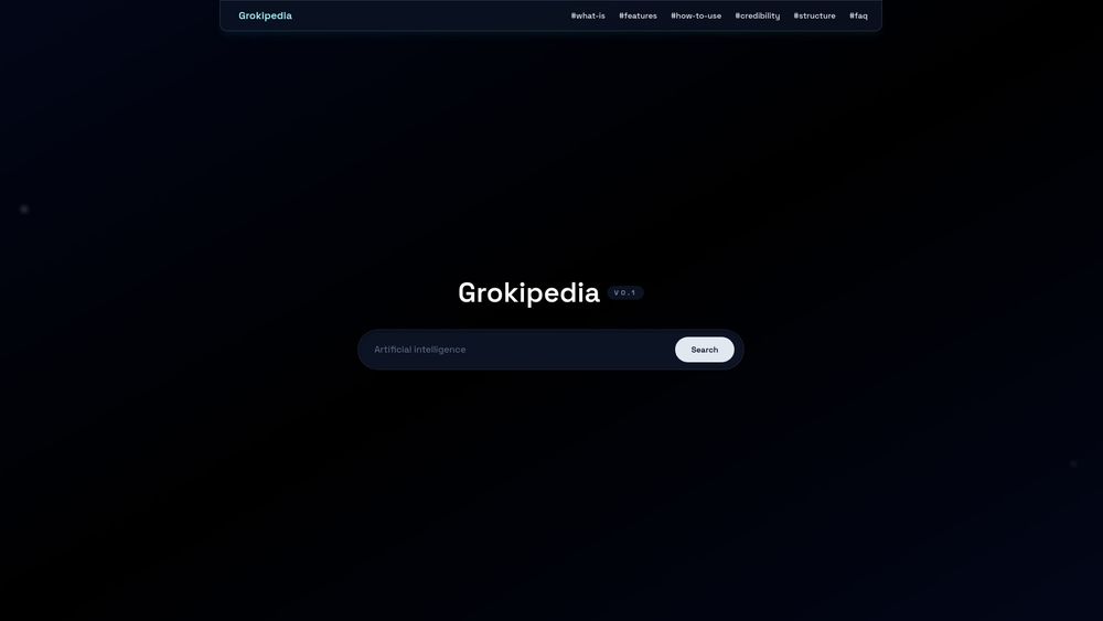 Screenshot of grokipedia-