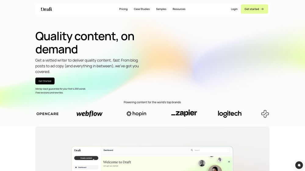 Screenshot of Draft.co
