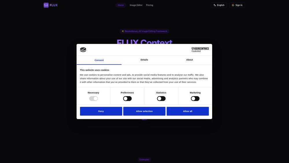 Screenshot of flux context