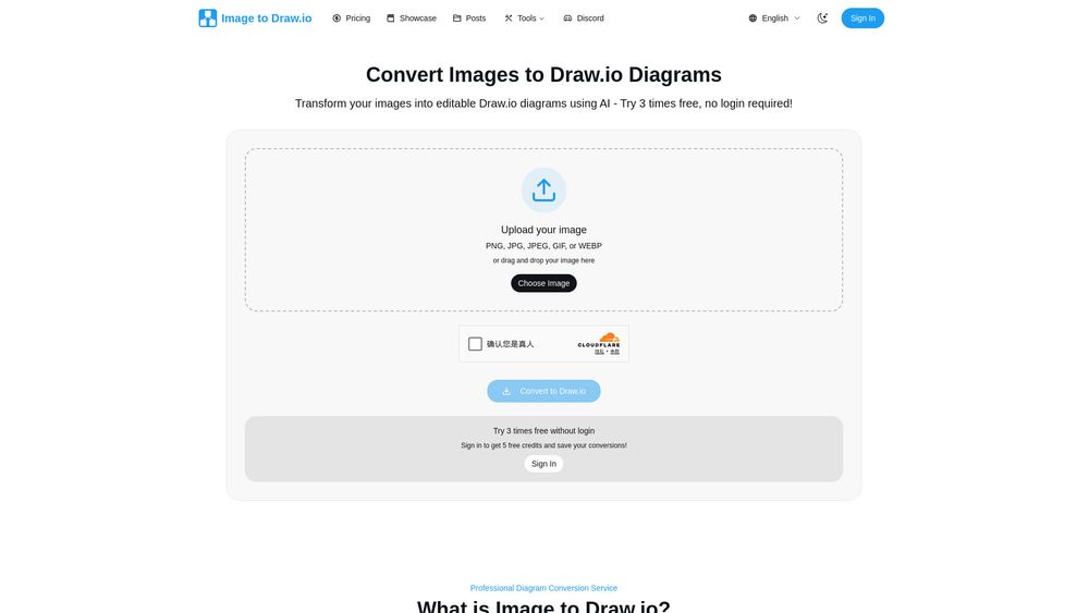 Screenshot of Image to Drawio