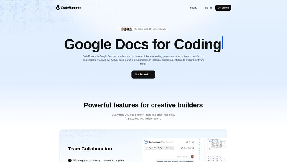 Screenshot of CodeBanana