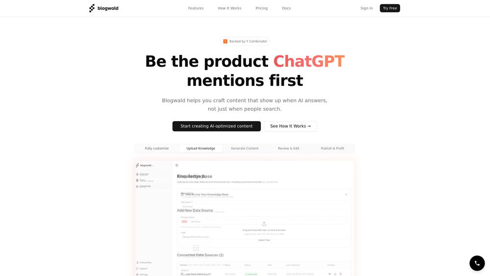 Screenshot of Blogwald