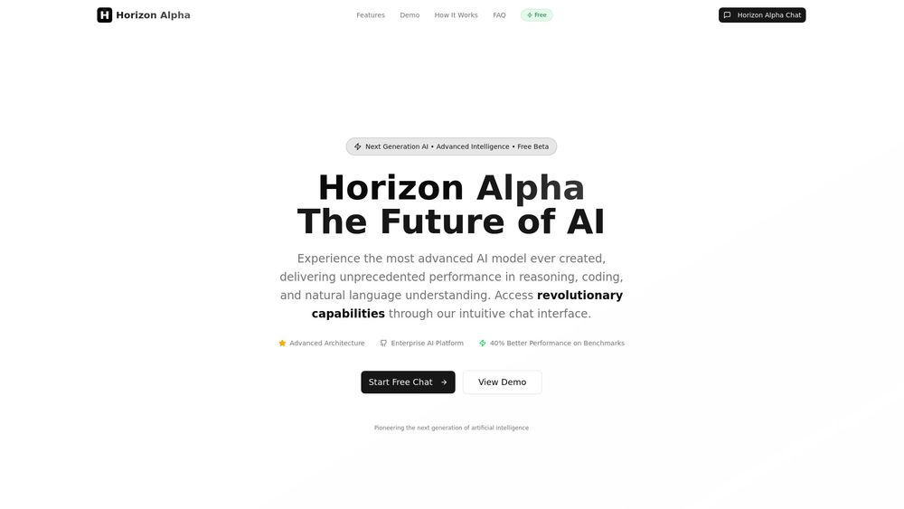 Screenshot of Horizon Alpha