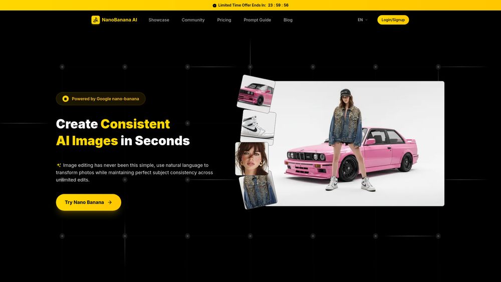 Screenshot of NanoBanana AI