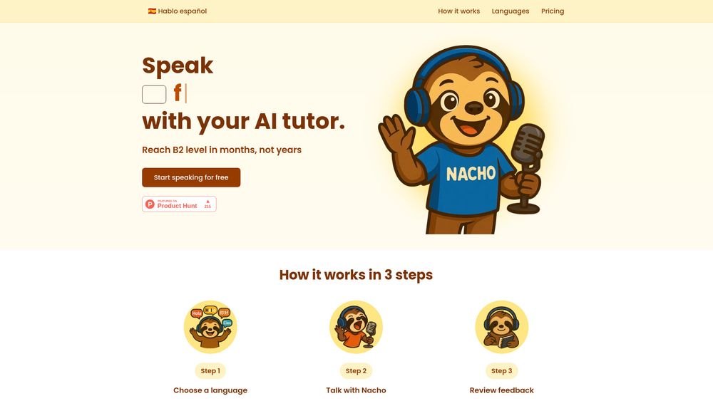 Screenshot of Hablo.pro