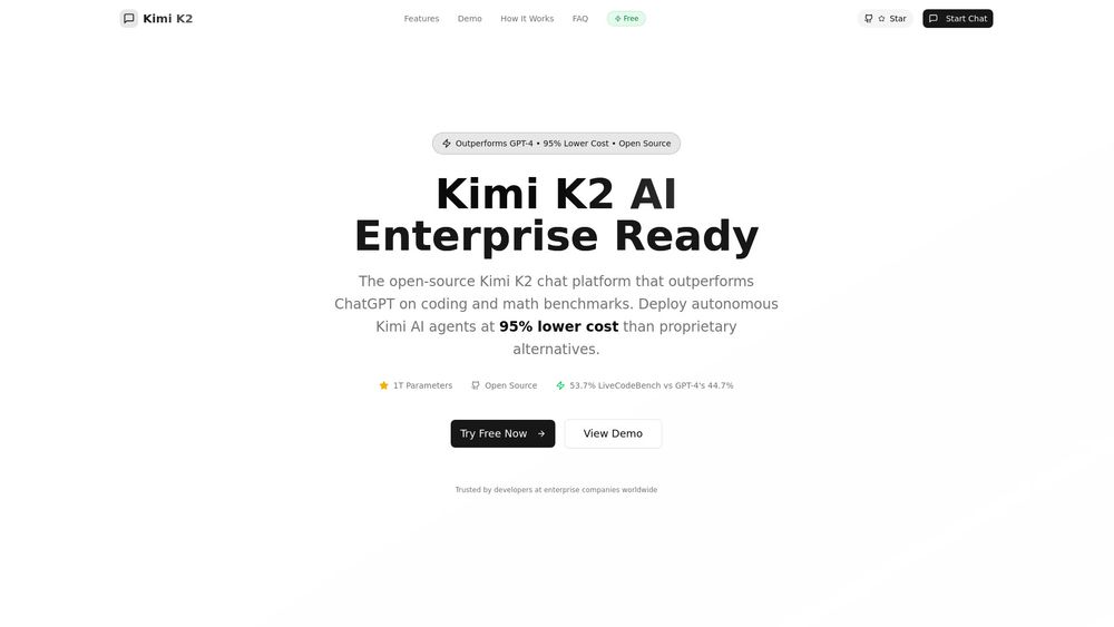 Screenshot of Kimi k2