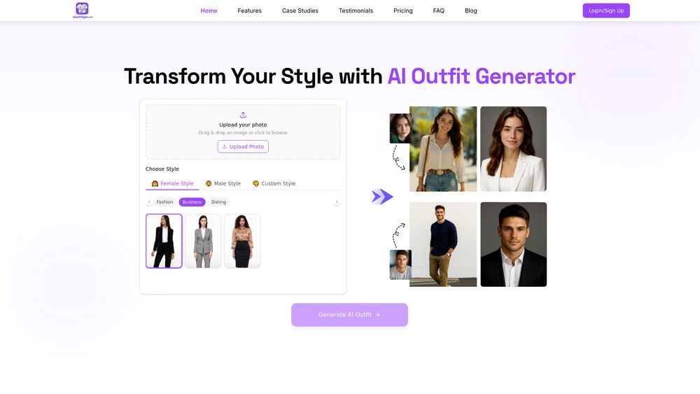 Screenshot of OutfitAI