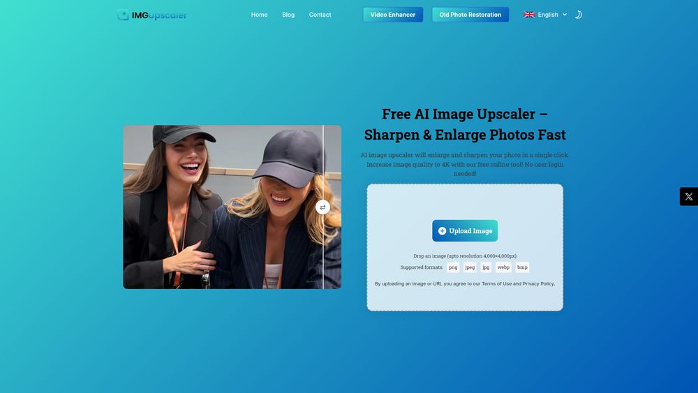Screenshot of Imgupscaler AI