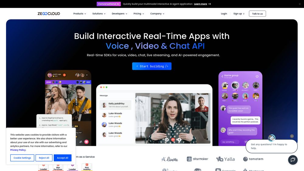 Screenshot of ZEGOCLOUD