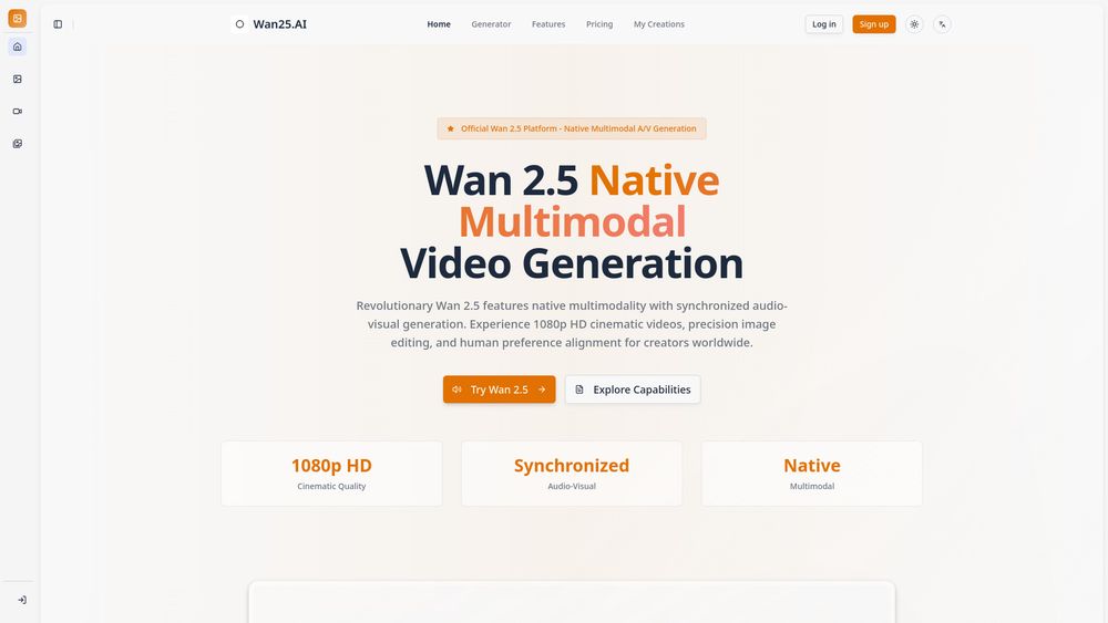 Screenshot of Wan 2.5