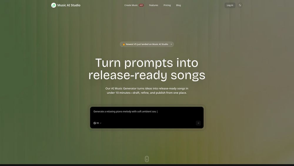 Screenshot of Music AI Studio