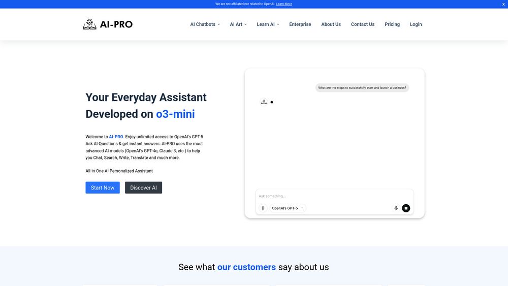 Screenshot of AI-PRO.org