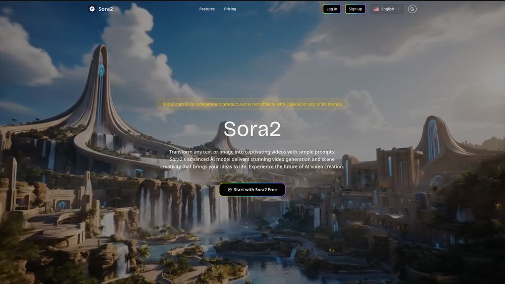 Screenshot of Sora2 AI Generator