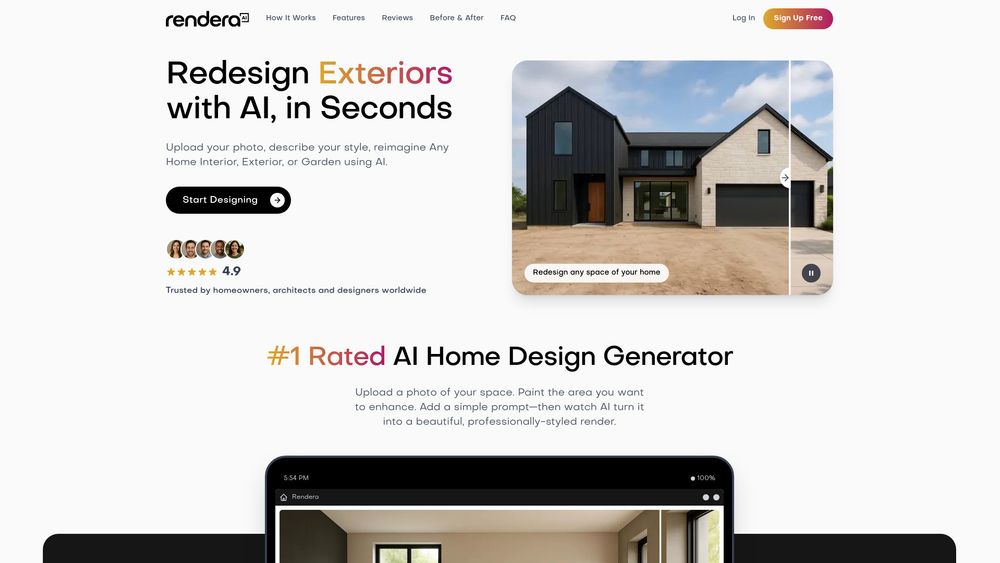Screenshot of Rendera.ai