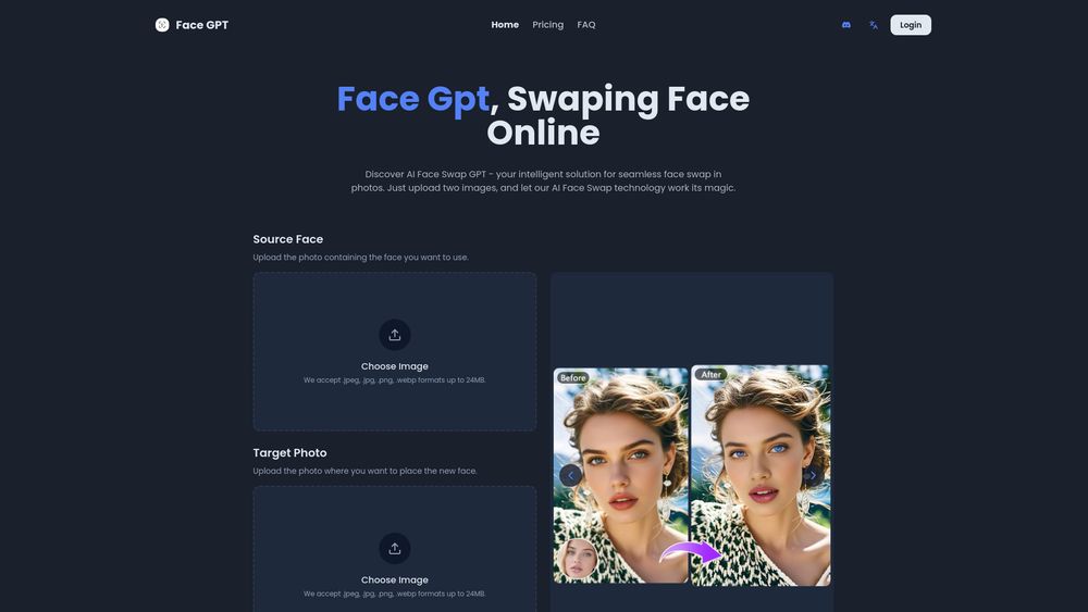 Screenshot of Face GPT-