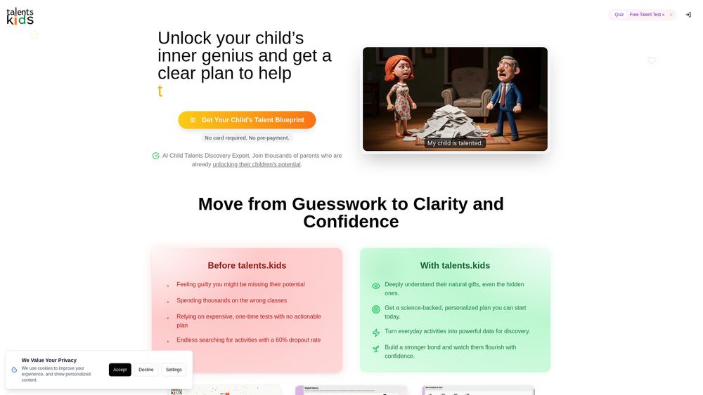 Screenshot of Talents.Kids