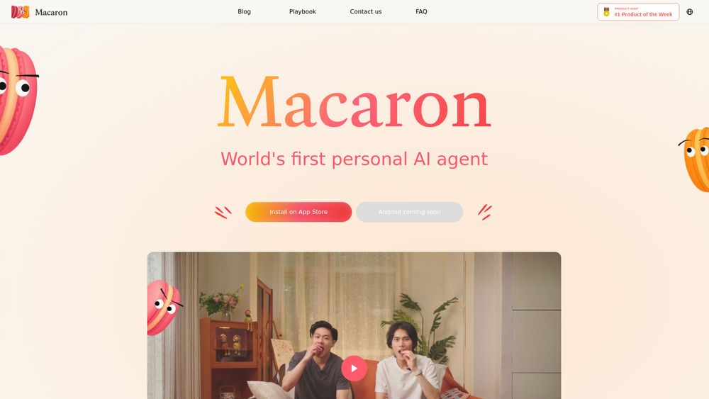 Screenshot of Macaron AI